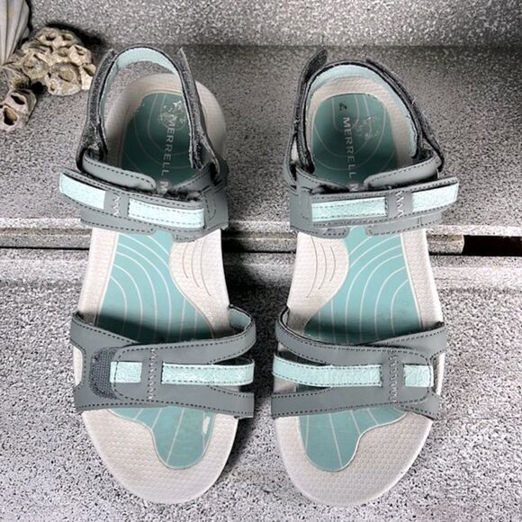 Merrell Sedona Blue Surf Outdoor Hiking Camping Sandals Shoes Size 7 - Picture 7 of 8